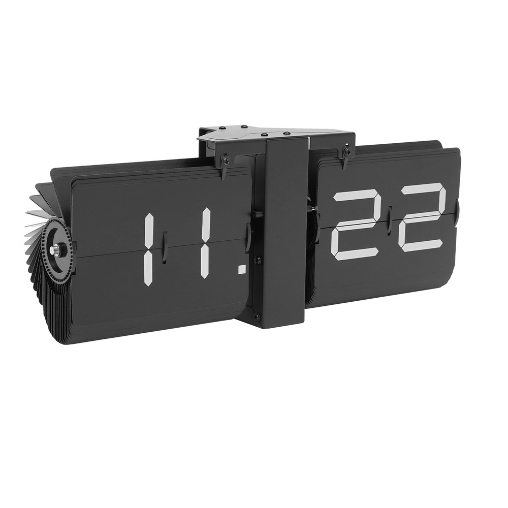 Flip Clock Wall Timer Retro Clock Analog Clock Office Decor Minimalist black