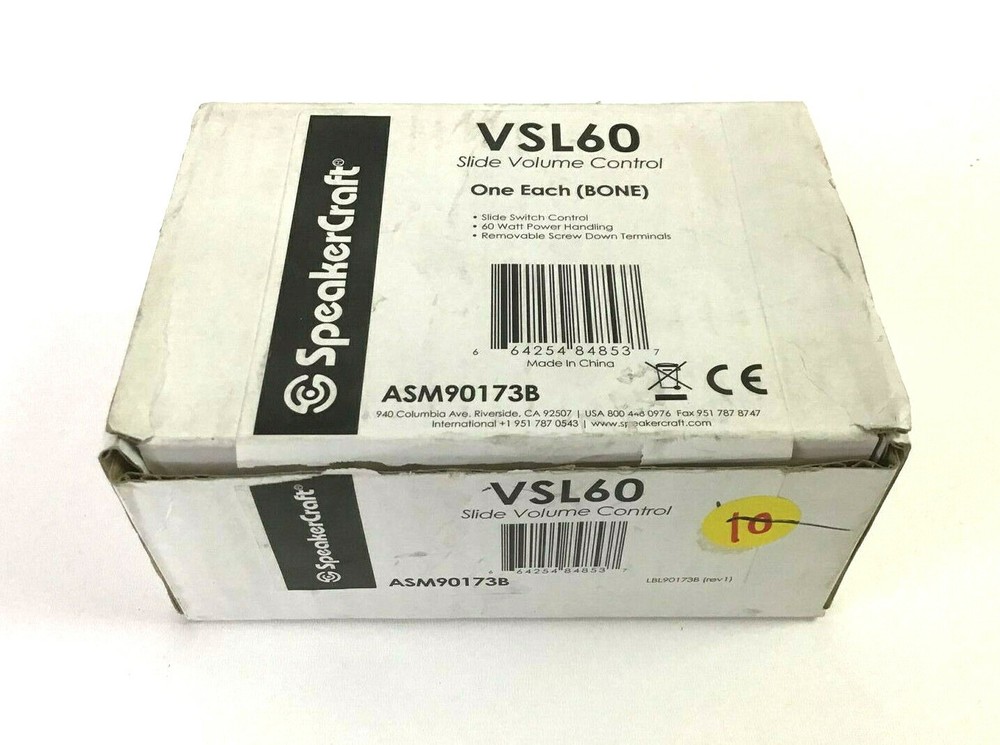 SpeakerCraft VSL60 Slide Volume Control (Bone)