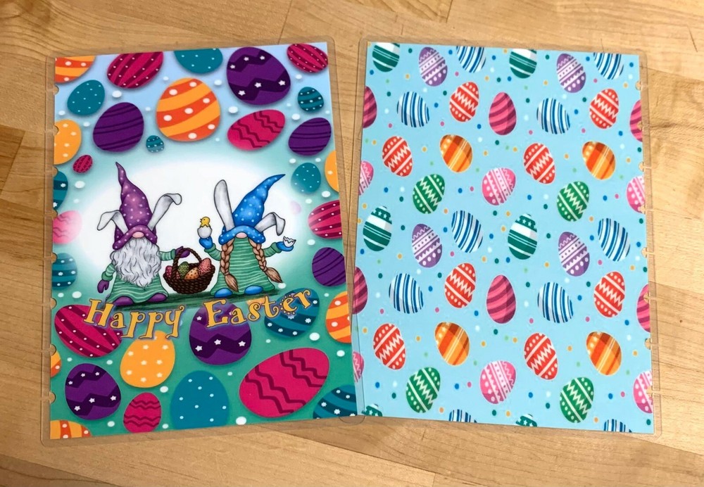 Gnomes Happy Easter Eggs Cover Set 4 use w/ TUL/Arc (8 disc) Planner