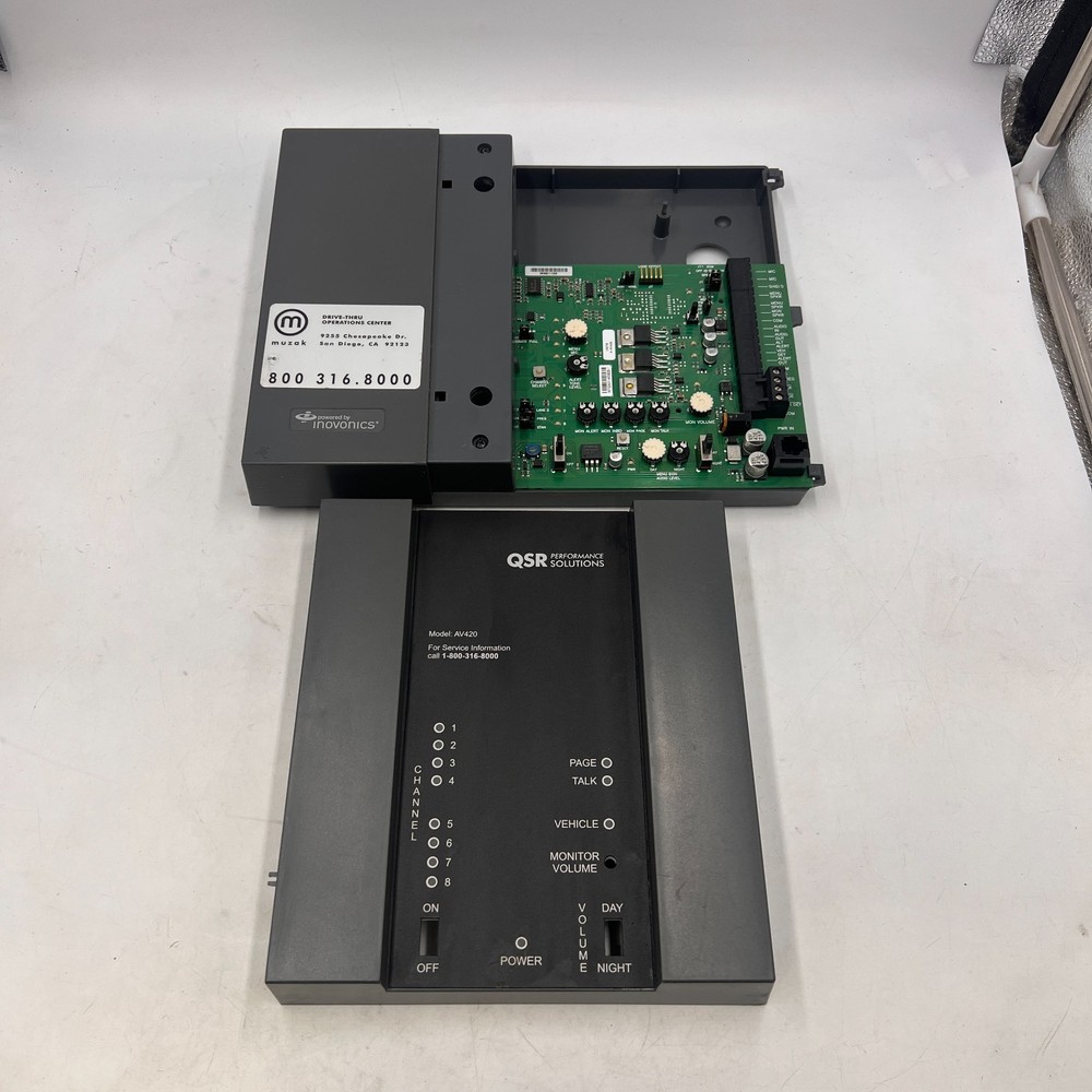 QSR / Inovonics AV420 Drive-Thru Intercom Base Station Controller