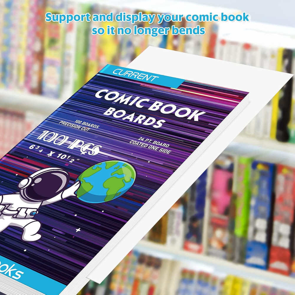 100 Current Size Comic Book Boards Acid Free Thick Durable White