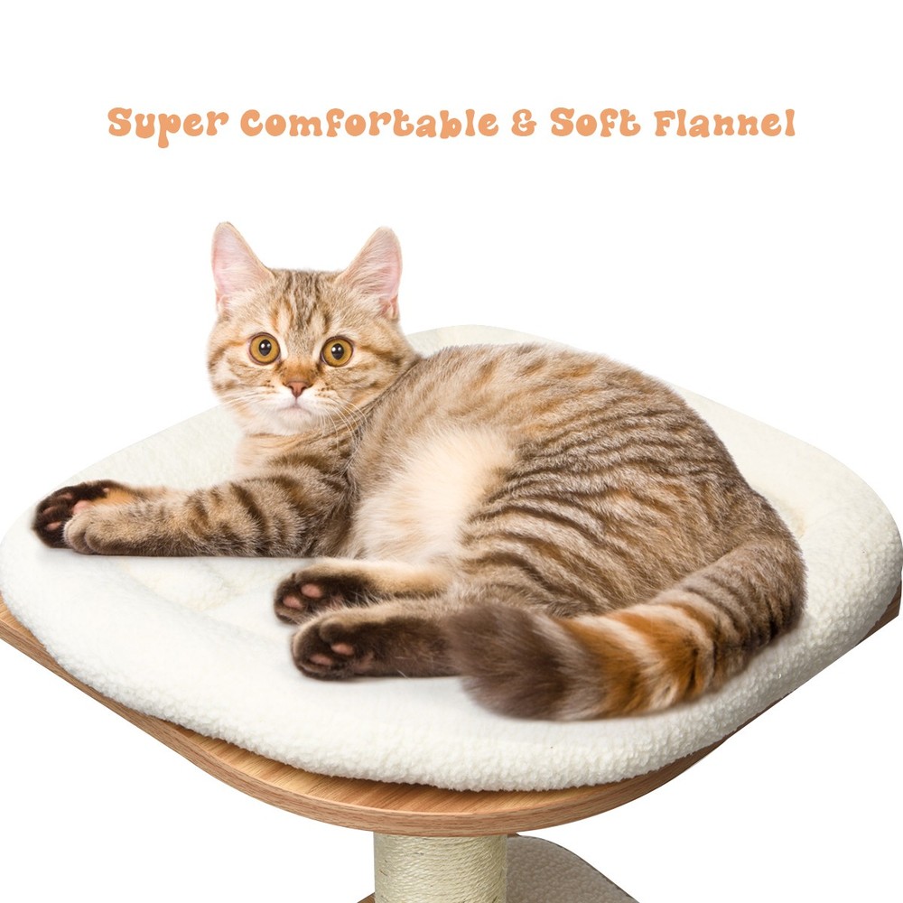 69" Modern Cat Tree Multi-layer Kitten Activity Tower w/ Removable Soft Mat