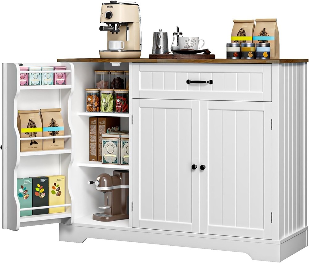 Kitchen Coffee Bar Cabinet with Storage Kitchen Sideboard Buffet Cabinet with...