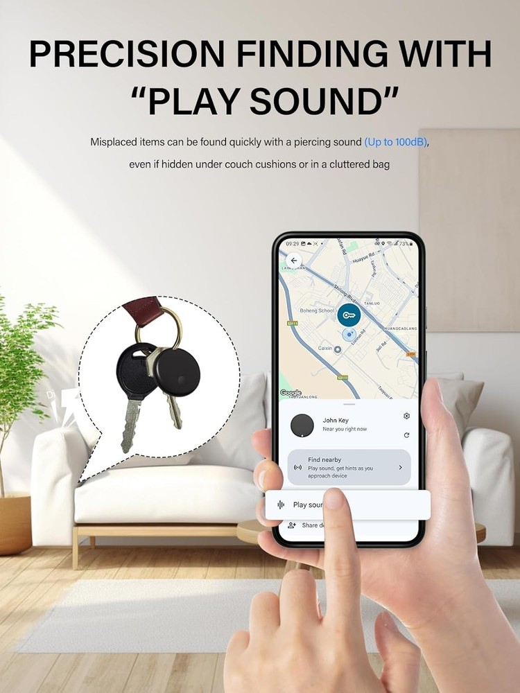 2-Pack Android Tracker Tags - Find Hub Compatible, Waterproof & Compact