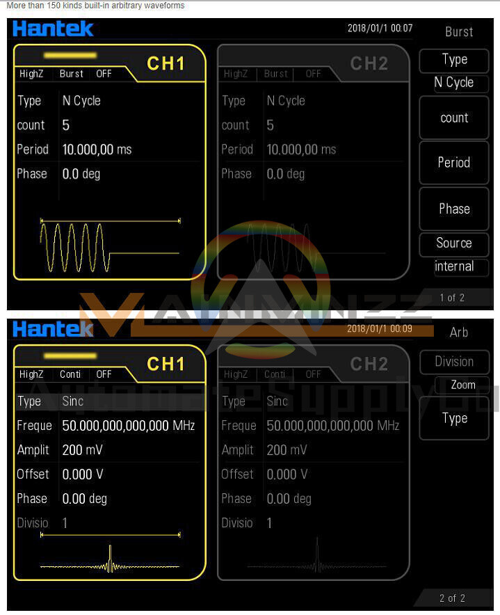 New ONE Hantek Arbitrary waveform Function generator HDG6202B
