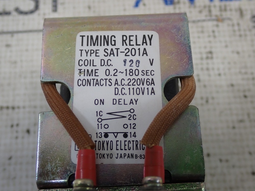 TEC SAT-201A Pneumatic Timing Relay 120V Coil 0.2-180SEC