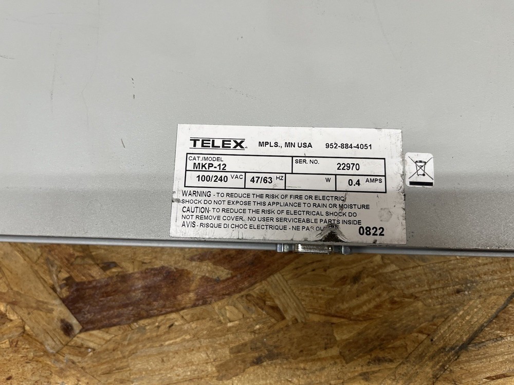 UNTESTED Telex MKP-12 Position Intercom Panel