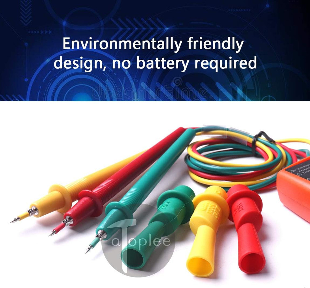 3 Phase Sequence Presence Rotation Indicator Detector Meter with LED and Buzzer