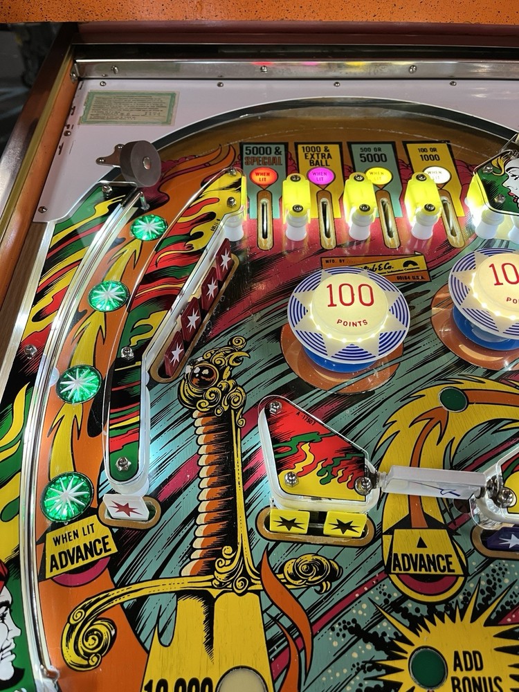 1978 GOTTLIEB SINBAD PINBALL MACHINE PROF TECHS PLAYS GREAT FULLY REFURBISHED