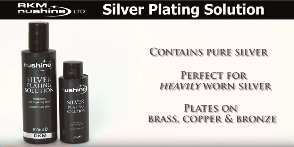 Nushine Silver Plating Solution 3.4 Oz - Permanently Plate Pure Silver onto Worn