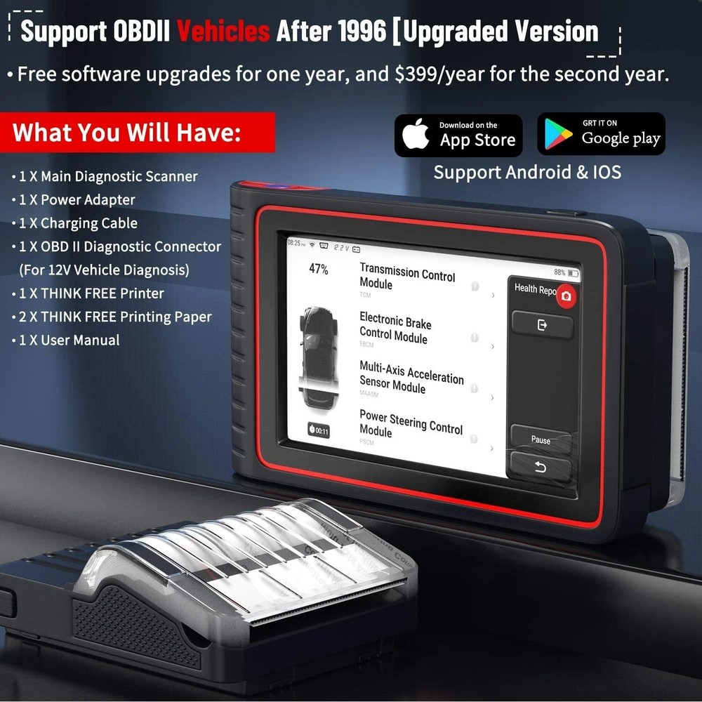 THINKCAR Bluetooth ALL Systems Diagnosis For Ford OBD2 Scanner IMMO Active Test