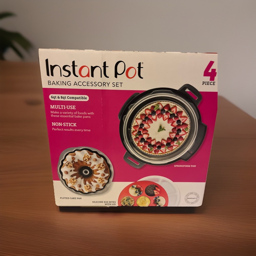 Instant Pot Offical 4-Piece Baking Accessory Set SPRINGFORM Egg Bites FLUTED PAN