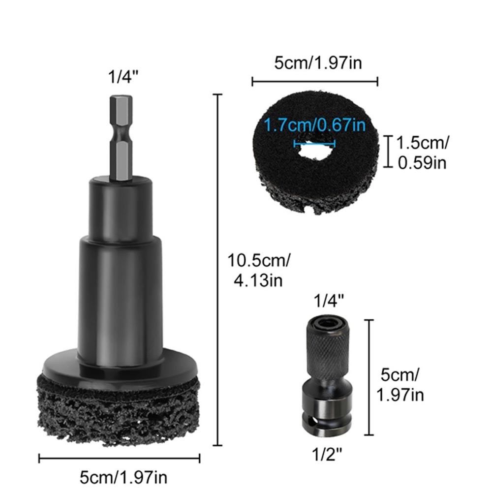 Wheel Hub Cleaning Tool Kit Wheel Stud Cleaner Brake Hub Resurfacing Tool #V