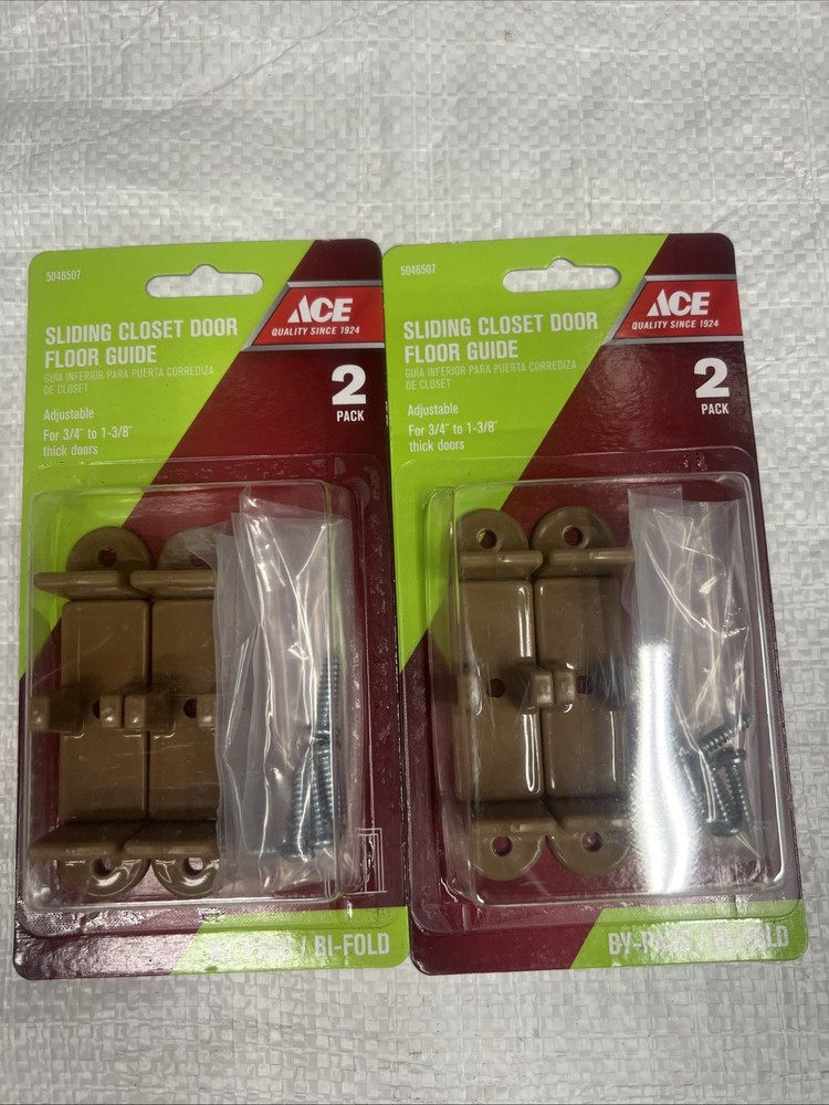 (2) Ace Hardware Universal Bottom Mount Bypass Bi Fold Door Floor Guide