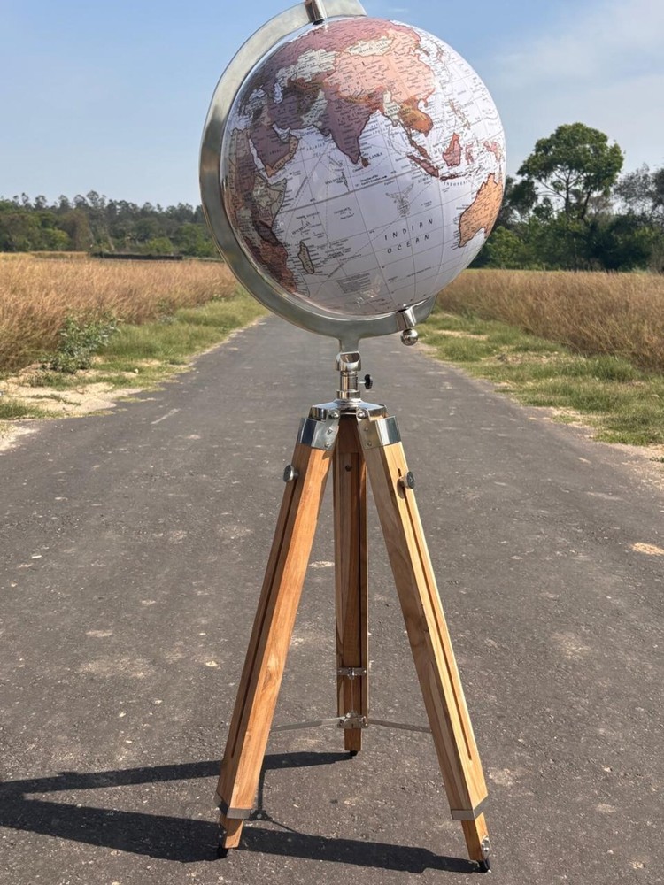 World Globe with Tripod Stand Home Office Décor & Study Room Accent