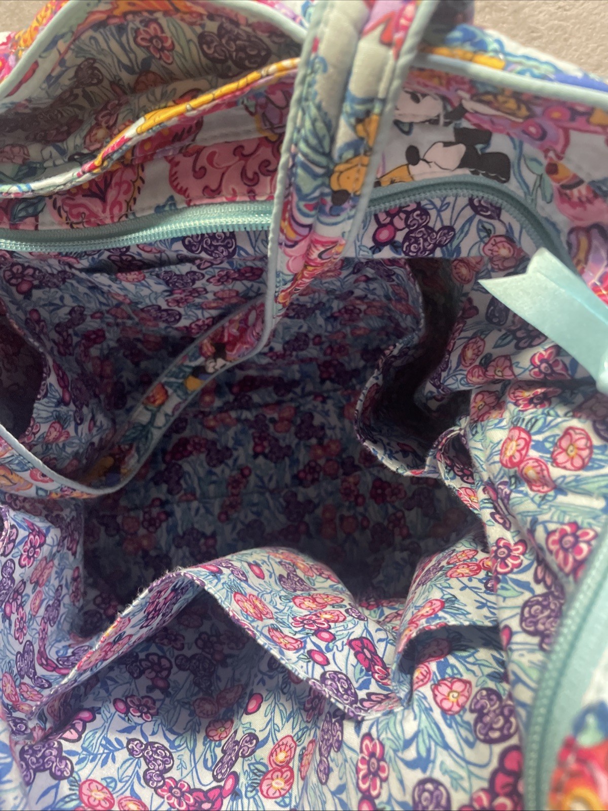 Disney Mickey Mouse and Friends Colorful Garden Iconic Vera Tote by Vera Bradley