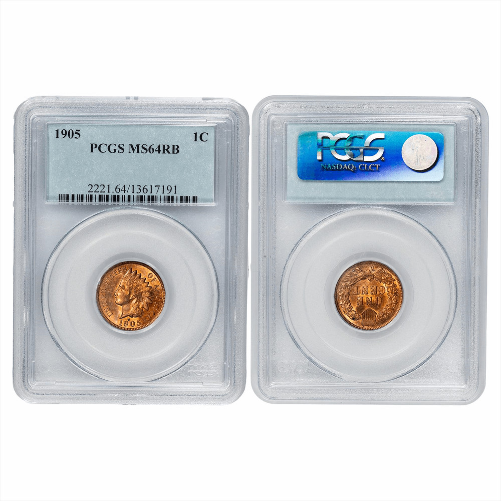 1905 Indian Head Cent 1C RB PCGS MS 64 RB