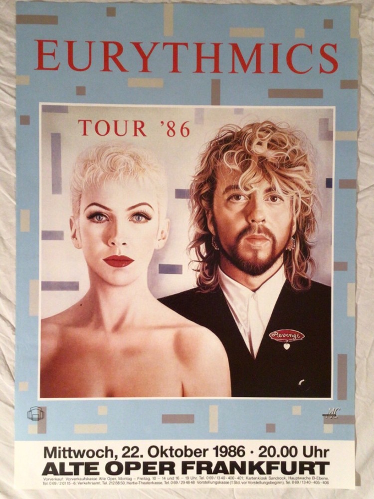 Eurythmics 1986 German Tour Poster Revenge Annie Lennox