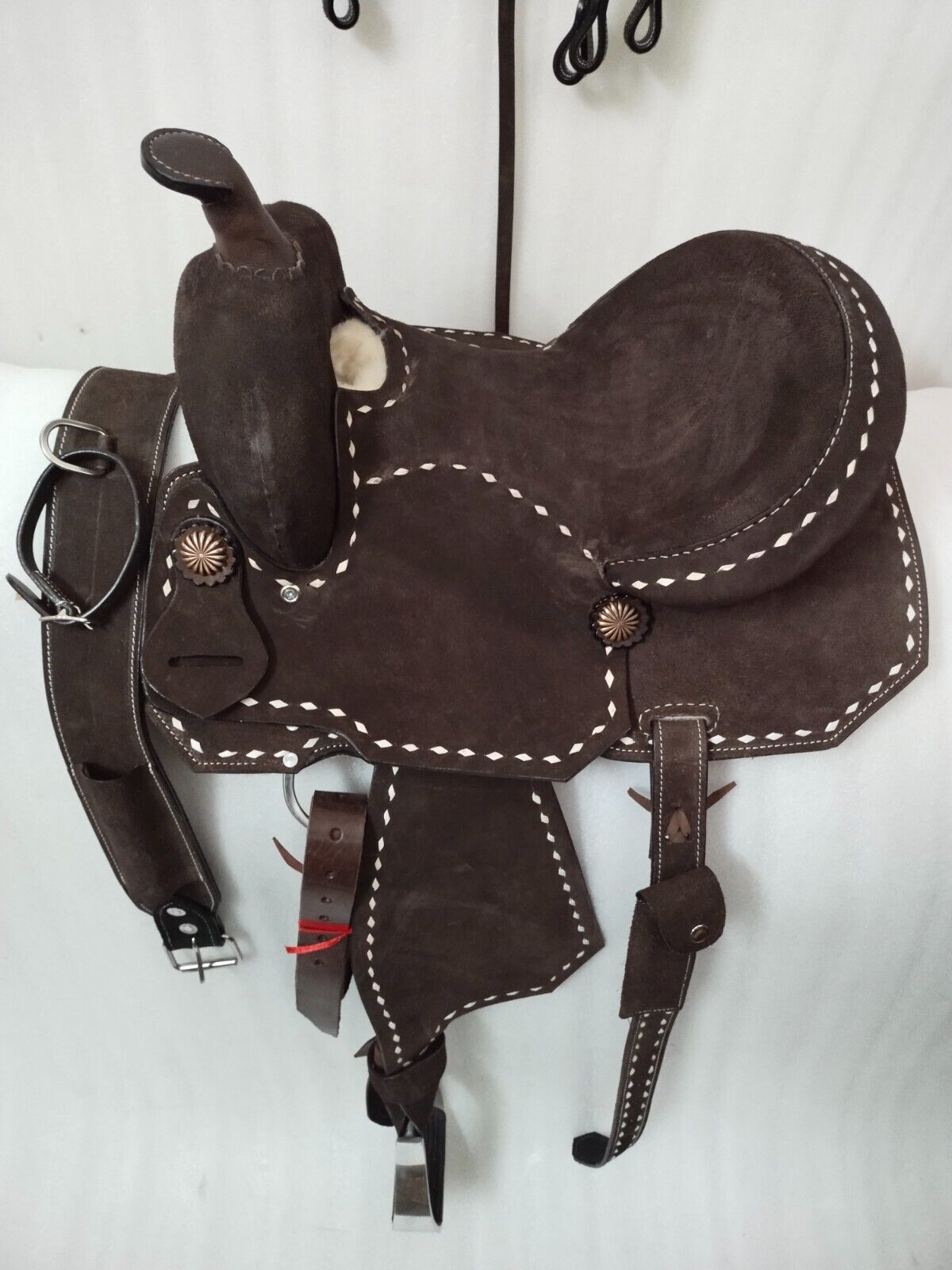 Best Quality Western Leather Barrel Rough Out Saddle With Free Tack Set All Size