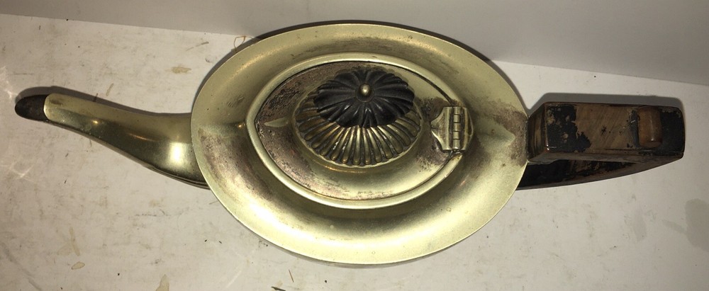 Antique REGENCY SILVER PLATE HANDLED COFFEE TEA POT - HOT WATER Kettle Jug