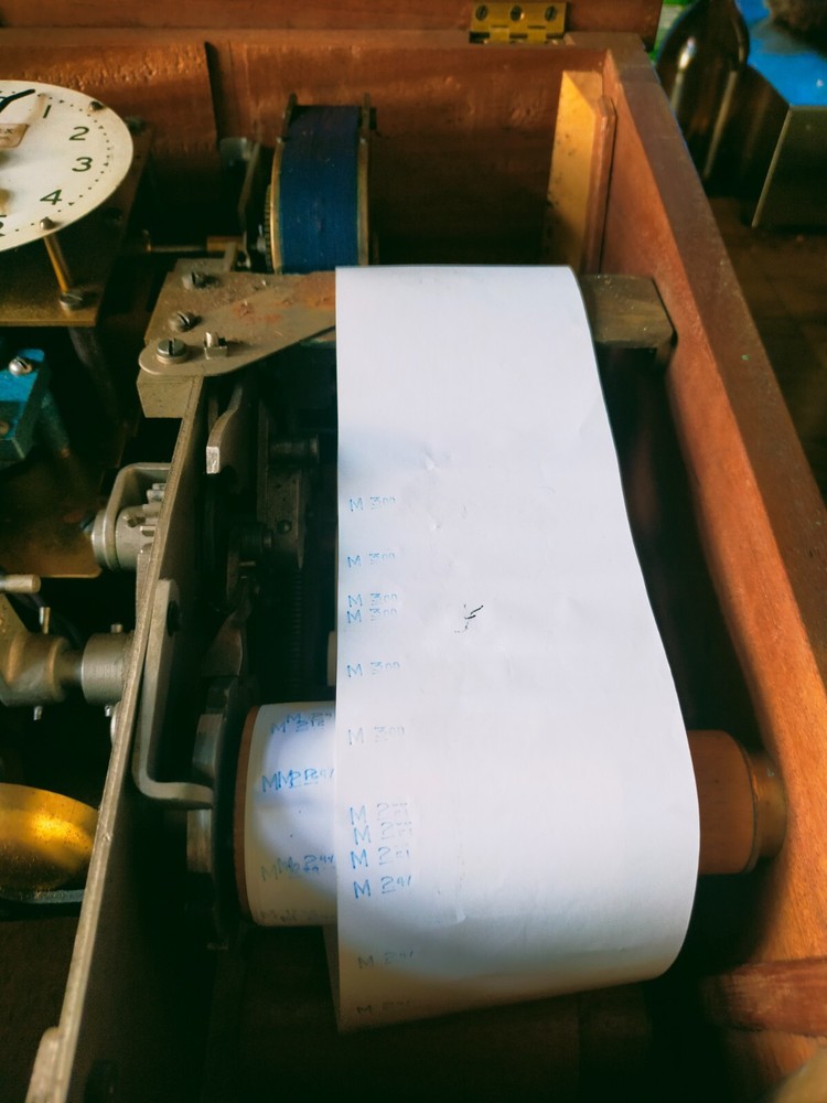 Unusual 1960's Simplex Electric Time Recorder Clock