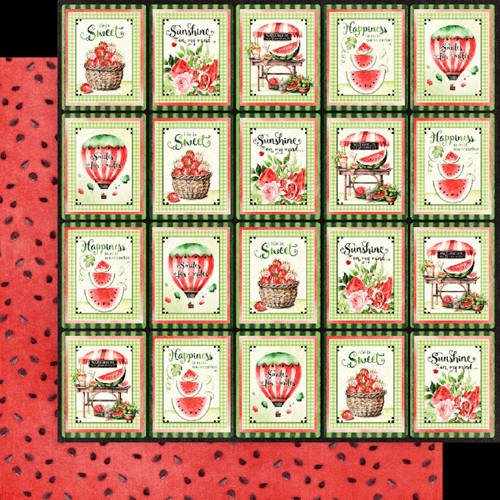 Graphic45 SUNSHINE ON MY MIND 8-PK 8x8 DOUBLE-SIDED PRINTED CARDSTOCKS