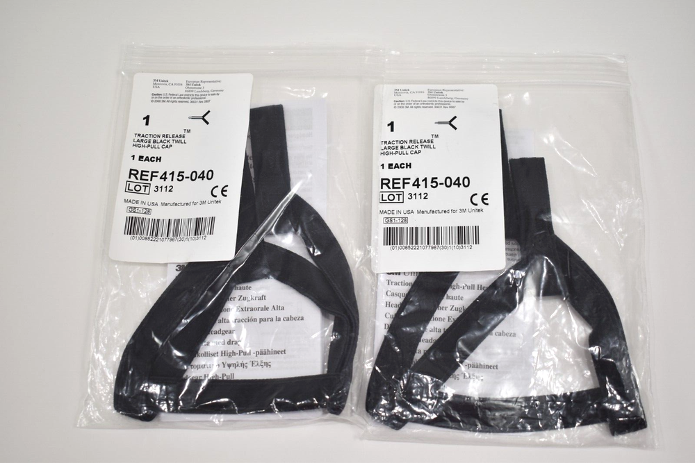 Orthodontic Headgear 3M Unitek Traction Release High Pull Caps 2 Small & 2 Large