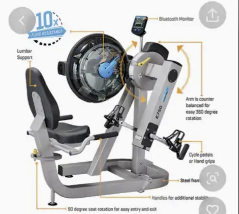 Fluid Exercise  E750  Recumbent Cycle