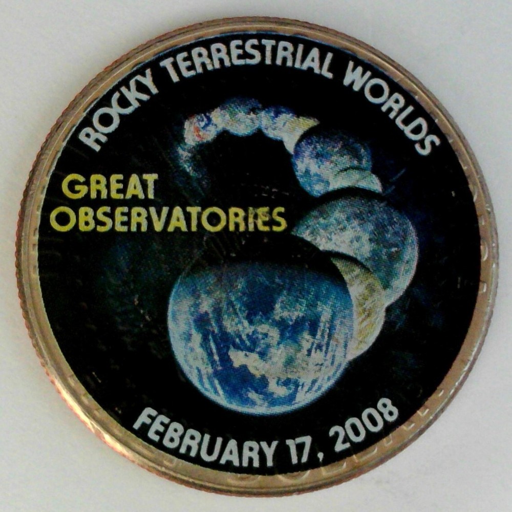 Rocky Worlds - Great Observatories - Colorized Half Dollar Space Exploration