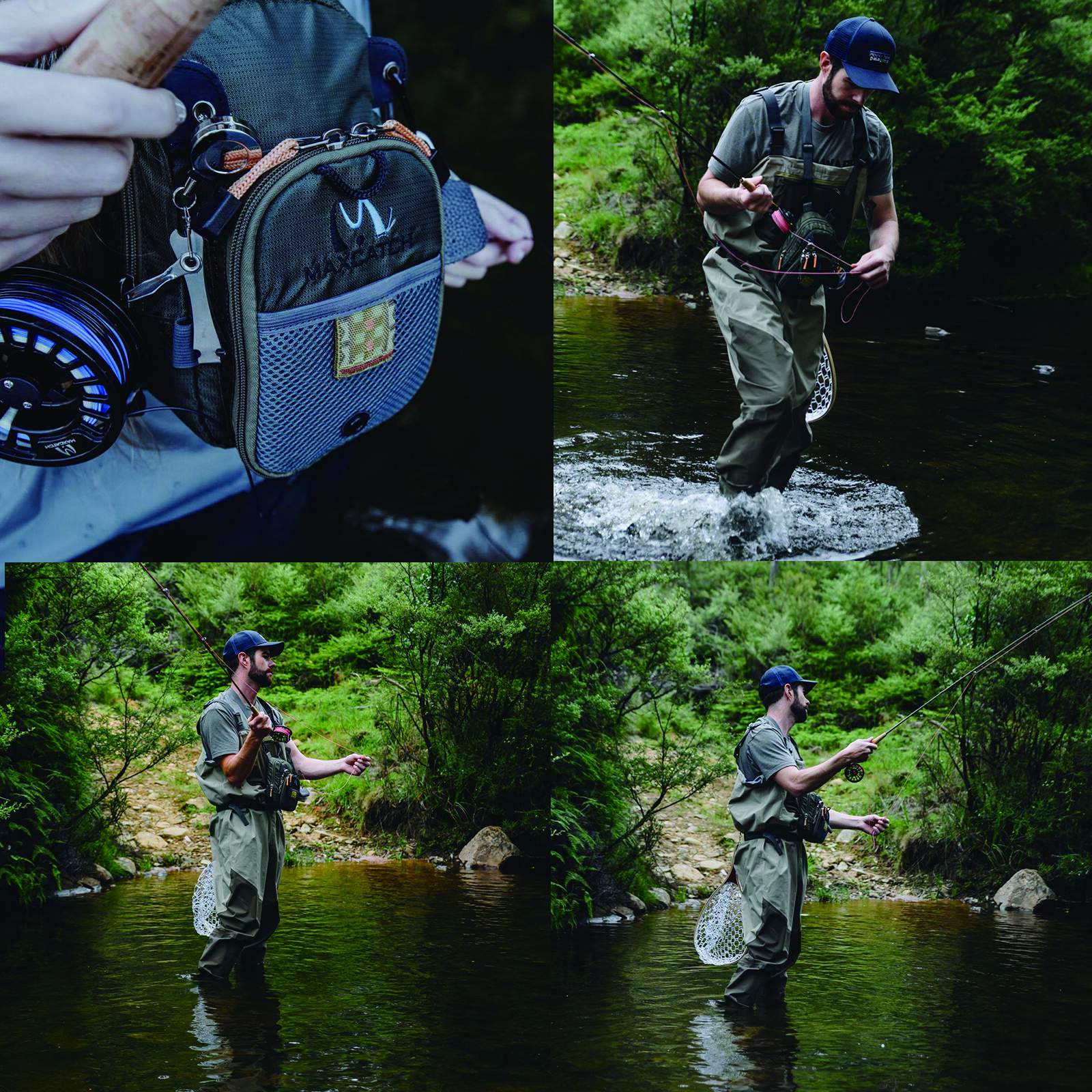 Maxcatch Fly Fishing Chest Bag Lightweight Chest Pack Outdoor Sports Pack