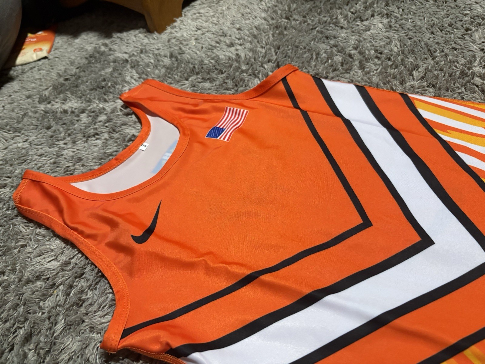Orange Oklahoma State Wrestling Singlet Adult Medium