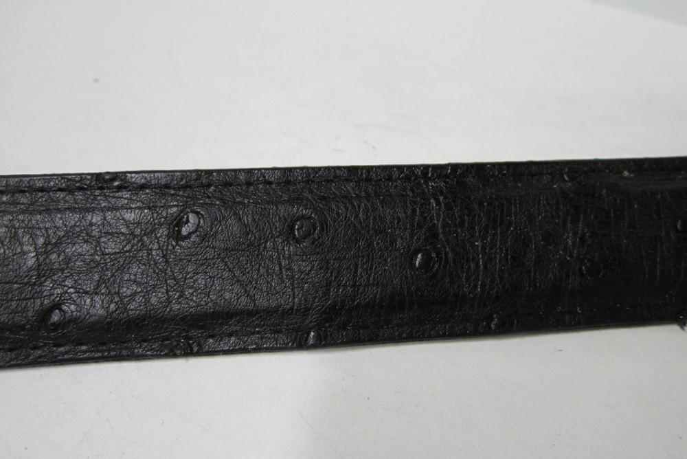 GENUINE OSTRICH BELTS , BLACK