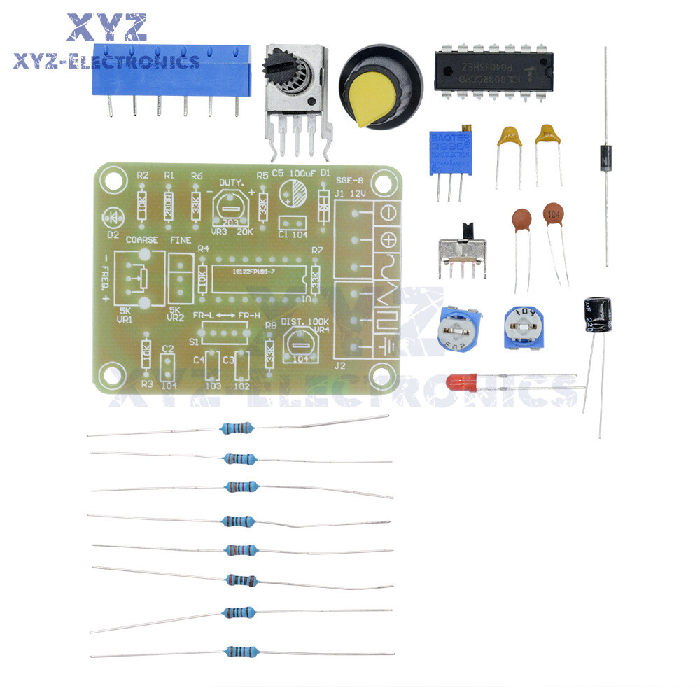 ICL8038 Monolithic Function Signal Generator Module DIY Kit Sine Square Triangle
