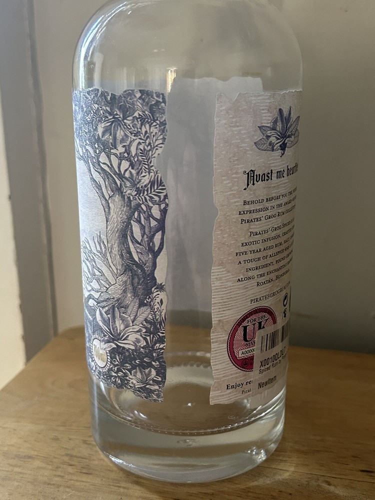 Empty Rum Bottle Pirates Grog