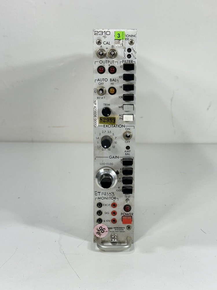 UNTESTED Vishay Measurements Group 2310 Signal Conditioning Amplifier Module ~ 2