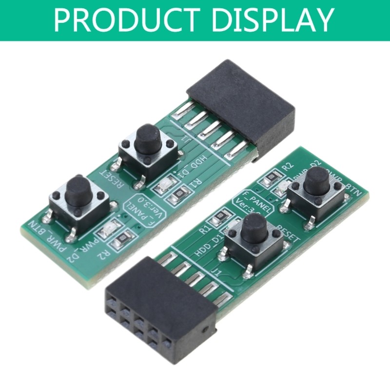 2x5 Pin ResetPower ONOFF Switches Board Adapter for Computer Connection