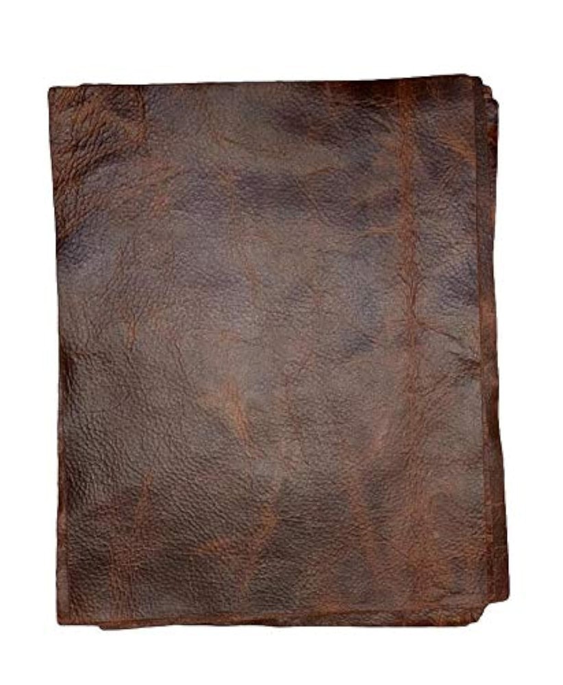 Distressed Cowhide Pull Up Leather 8.5x11in Pre Cut Sheet for Crafts DIY Project