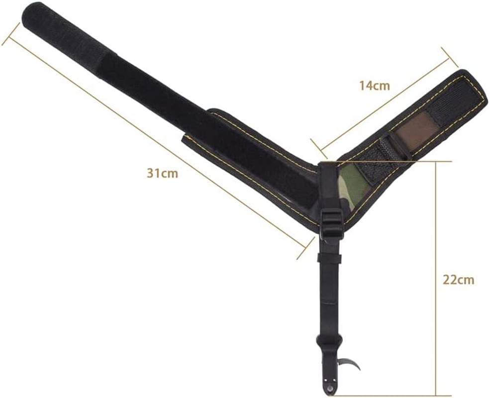 Elong Adjustable Archery Compound Bow Release Aid with Foldback Design- Black Wr