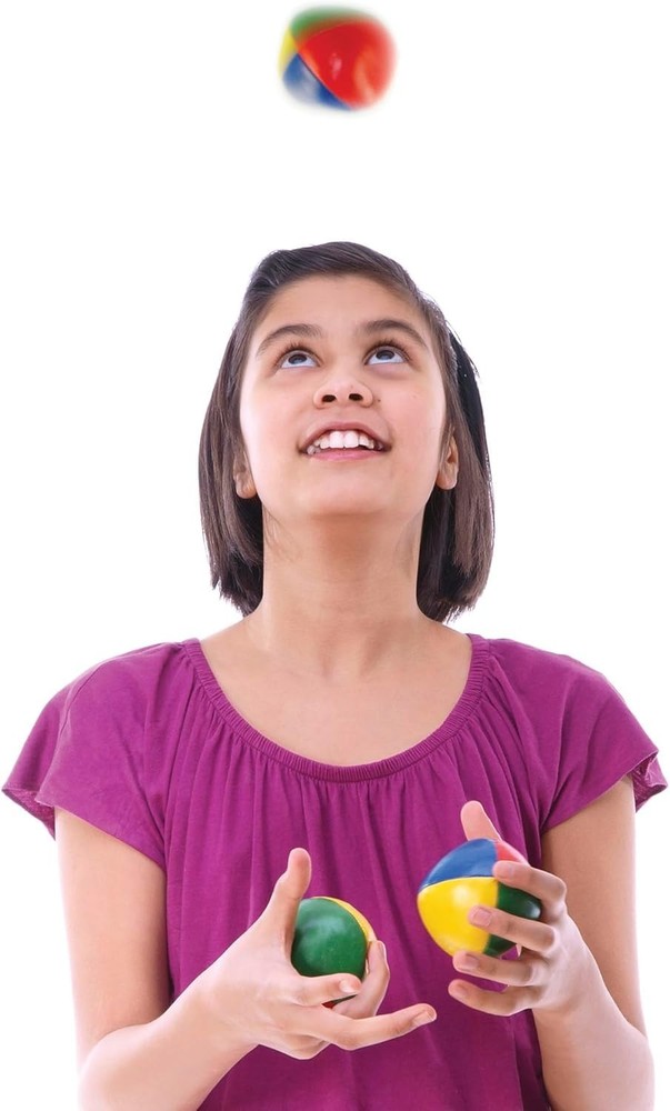 Schylling Classic Juggling Balls 3Pack Vinyl Toss & Catch Set Skill Development