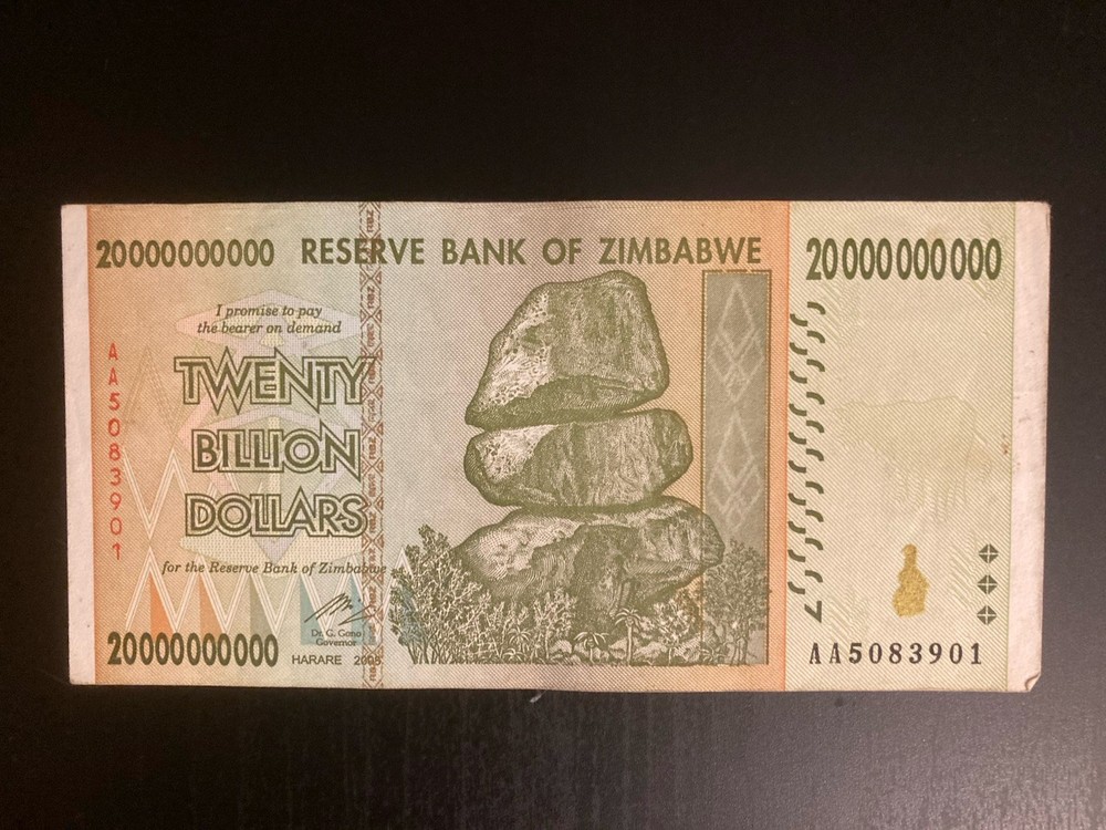 Zimbabwe 20 Billion Dollars - 2008 Circulated