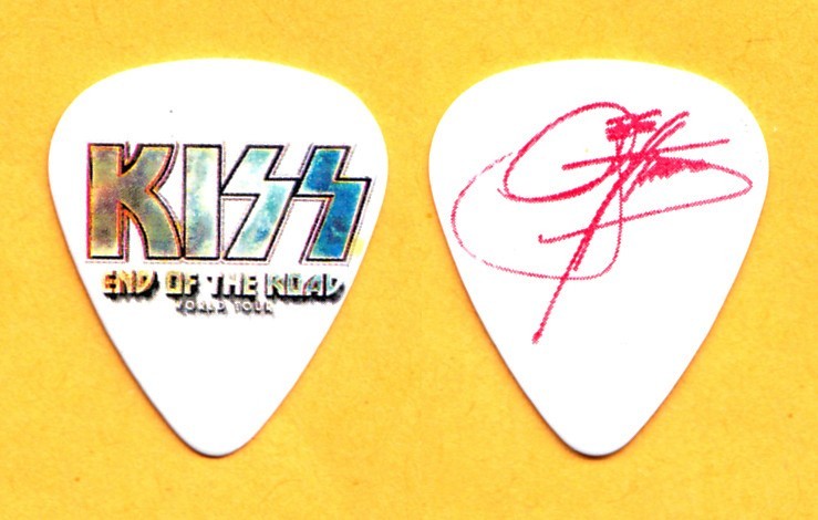 KISS Gene Simmons Signature White Guitar Pick #2 - 2019 End Of The Road Tour