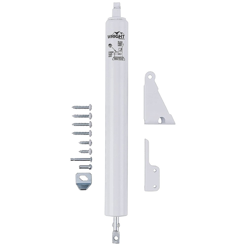 Wright Products White Standard Duty Pneumatic Door Closer Adjustable Speed