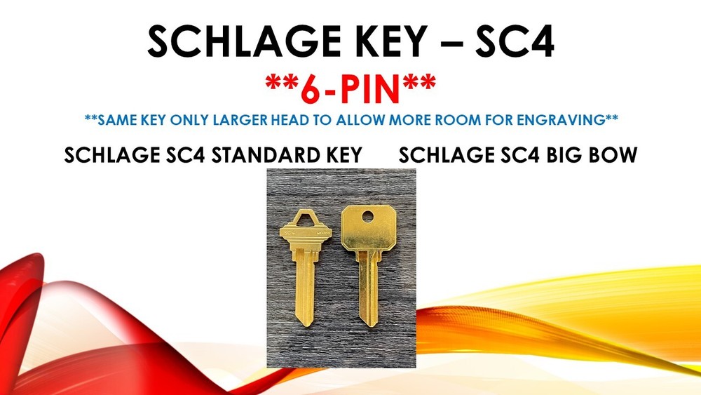 Kwikset Schlage American Yale - Keys Cut to Code - Computerized Cut - 4 Total