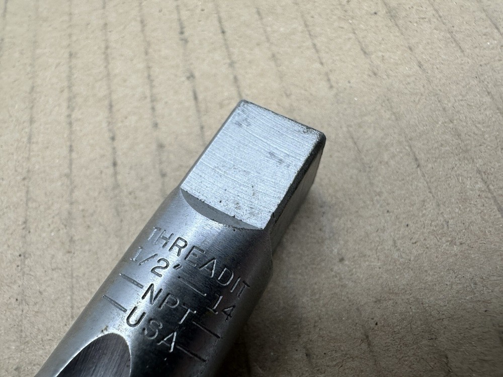 1/2" -14 NPT Taper Pipe Tap CS USA Threadit Thread It Carbon Steel Rethread EUC