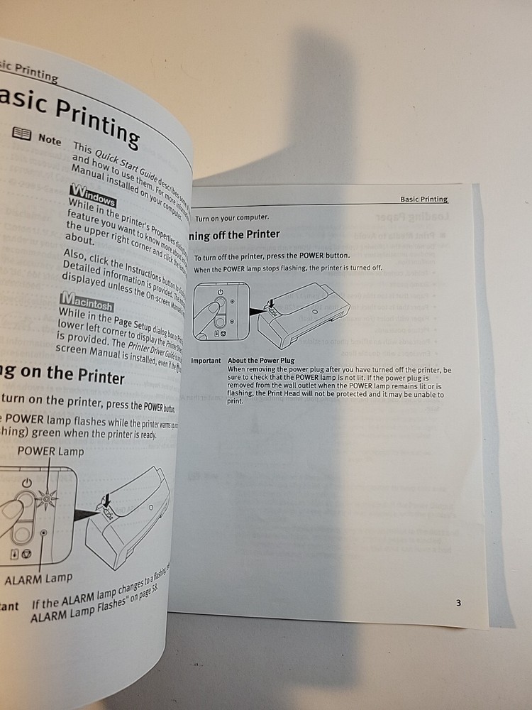 Canon Pixma iP 1600 Quick Start Guide