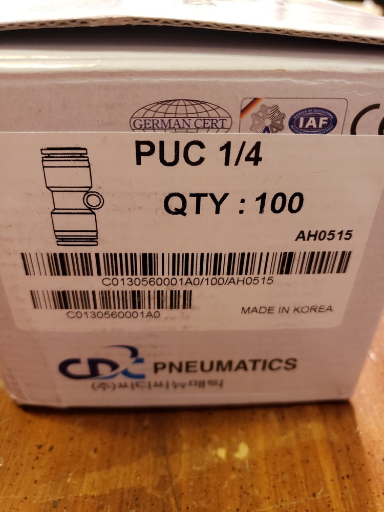 CDC Pneumatics PUC 1/4 - 10 Pack - AH0515