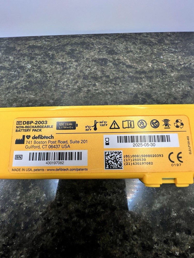 Defibtech Defibrillator Battery DBP-2003 AED Replacement Exp MAY 2025 Untested