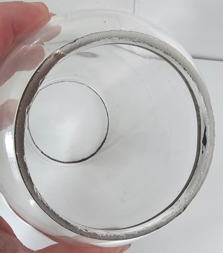 Extended Base Clear Glass Railroad Lantern Tall Globe