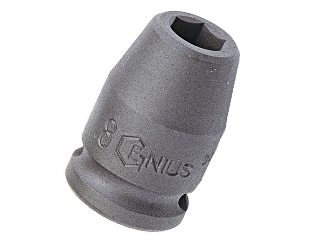 Genius Tools 3/8" Dr. 12mm Impact Socket (CR-Mo) - 343212