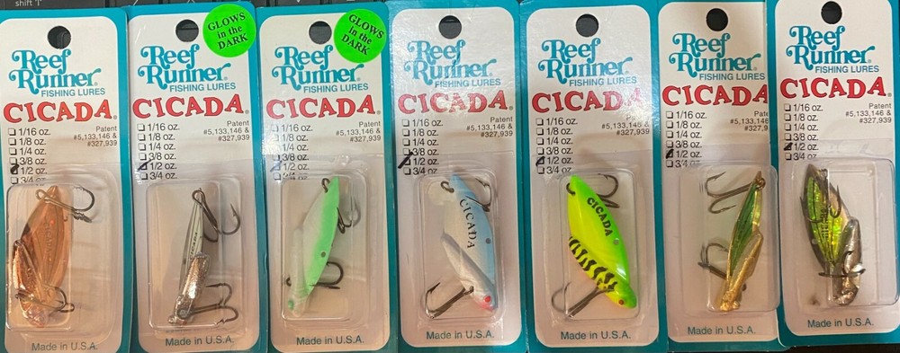 7 Reef Runner Cicada 1/2 oz. Assorted Colors  *NEW